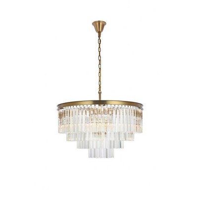 Elegant Lighting Sydney 17 - Light Chandelier in  Satin Gold