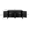 NicBex Console Table with 2 Cabinets and Adjustable Shelves,Entryway Table with Large Wooden Handles,Vintage Couch Table for Living Room,Antique Black - 3 of 4
