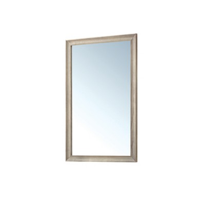 Whitewashed Oak Rectangular Wood Framed Wall Mirror, 40" x 26"