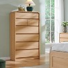 7 Drawers Dresser for Bedroom, Modern Dressers & Chests of Drawers with Curved Profile Design, Wooden Dresser for Living Room, Natural - 2 of 4