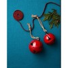 Red Metal Sleigh Bell with Jute Hanger (Set of 2) - 3 of 4