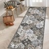 Washable Vintage Floral Living Room Bedroom Rugs, Distressed Print Farmhouse Carpet for Dining Room Kitchen, Retro Accent Home Decor Rugs - 3 of 4