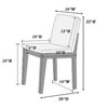 NicBex 38.5" Dining Table Set for 4 Square Wooden Dining Table with 4 Upholstered Chairs Rubberwood Veneer - 4 of 4