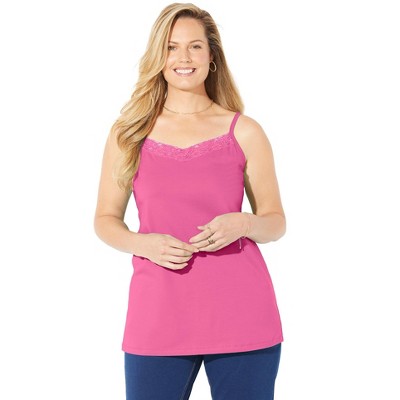 Catherines Women's Plus Size Suprema Cami With Lace