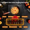 Induction Cooktop with 2 burner 800-1800W, 9 power Dual Hob with Child Lock, Timer, Pause Function, Residual Heat Indicator, Sensor Touch Control - 3 of 4