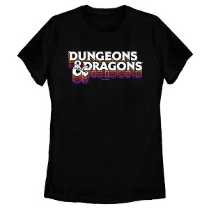 Women's Dungeons & Dragons Cascading Color Retro Logo T-Shirt - 1 of 4