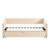 Luxystar Twin Upholstered Velvet Daybed with Pop Up Trundle, Converts from Twin to King Size for Living Room - 3 of 4