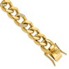 Chisel Stainless Steel Polished Yellow IP-plated with Cubic Zirconia 8" Curb Link Bracelet - 2 of 4