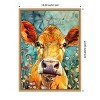 Amanti Art Cow in Flowers by Justyna Jaszke Framed Canvas Wall Art - 3 of 4