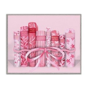 Stupell Industries Pastel Pink Book Lovers Framed Giclee Art, Gray, 20" x 16" - 1 of 4