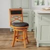 NicBex Accent Chair Swivel Chair Upholstered Bar Stools with Wood Legs for Kitchen Island, Living Room and Pub - 3 of 4