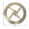 Slickblue Celtic Metal Wall Art – 12" Round Hanging Decor in 8 Irish Designs & 4 Finish Options for Home - 3 of 4