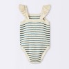 Baby Girls' Pointelle Striped Sweater Romper - Cloud Island™ Blue - 2 of 4