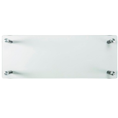Universal Glass Monitor Riser Shelf with Black Feet