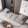 Oversized 141.73" Sparkling Chenille Tufted Modular Sectional Sofa with 4 Pillows, No Assembly and 4 PCS DIY Combination - 4 of 4