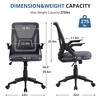 VECELO Mid-Back Swivel Ergonomic Office Chair with Adjustable Arms Mesh Lumbar Support - 3 of 4