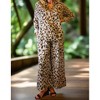 Women's Cheetah Print Wide Leg Pants - Look Mode USA - 2 of 4
