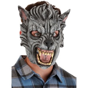 HalloweenCostumes.com One Size Fits Most   Grey Wolf Adult Mask, Gray/White/Gray - 1 of 4