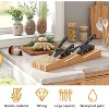 Attop In-Drawer Knife Block Organizer - Bamboo Wood Drawer Knife Organizer-Protecting Knife Organizer Block (Not Included) (Natural, 11 Knives Dock) - 3 of 4
