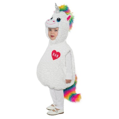 Toddler Build-A-Bear Rainbow Unicorn Cuddles Belly Halloween Costume 18-24M