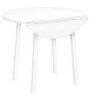 Monarch Specialties Dining Table Set 3pcs Set Small 35 inch Drop Leaf Kitchen White Metal And Laminate Grey Fabric Contemporary Modern - 3 of 4