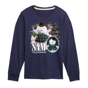 Boys' - Rudolph - Sam The Snowman Bootleg Long Sleeve Graphic T-Shirt - 1 of 3
