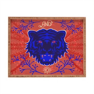 Caroline Okun Tiger Blue Bamboo Tray - Deny Designs - 1 of 2