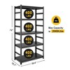 NicBex 5-Tier Bookshelf with Adjustable Storage Shelves Bookcases for Living Room Home Office - 3 of 4