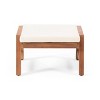 Christopher Knight Home 22.25"x13.5" 2pc Temecula Acacia Wood Outdoor Patio Ottomans with Cushion Brown/Cream - 3 of 4