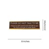 LEMONSODA Nameplate Style Desk Sign (PLEASE DO NOT TALK TO ME) - Brown and Gold - 4 of 4