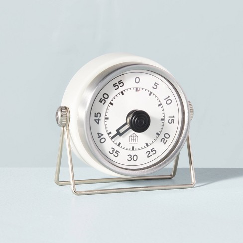 Metal Kitchen Cooking Timer Sour Cream/Silver - Hearth & Hand™ with Magnolia - image 1 of 3