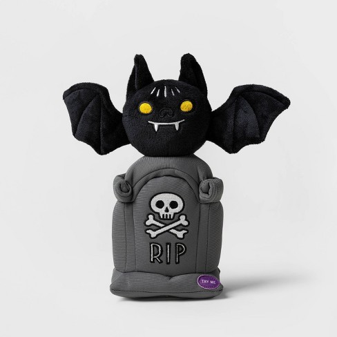 Animated Plush Bat on Tombstone Halloween Decorative Prop - Hyde & EEK! Boutique™ - image 1 of 3