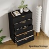 Homhougo Fluted  Drawer Dresser for Bedroom, Wooden Chest with Wide Drawers, Modern Storage Organizer for Closet, Hallway - 3 of 4
