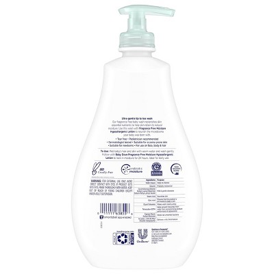 Baby Dove Fragrance Free Moisture Sensitive Skin Hypoallergenic Wash - 20 fl oz