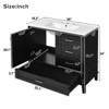 INFURNIC Vanity Tables, Functional Compact Space Saving Bathroom Vanity with Advanced Features for Small Bathrooms, Black, 18.3"*24"*34.3" - 3 of 4
