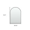 HomeRoots 39" Black Arch Metal Framed Bathroom Vanity Mirror - 3 of 4