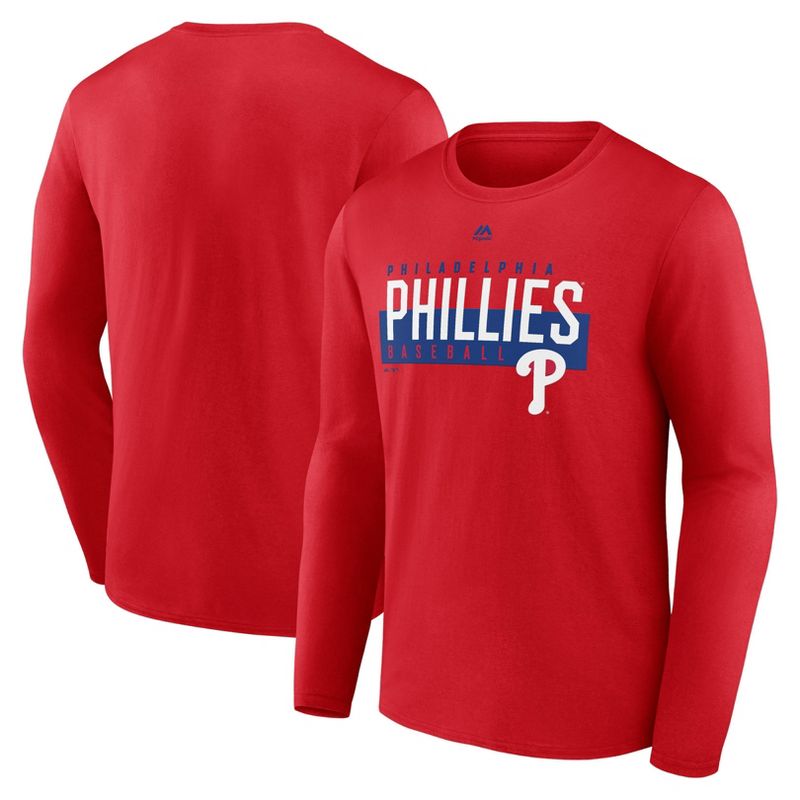 MLB Philadelphia Phillies Men&#39;s Long Sleeve Core T-Shirt, 1 of 4