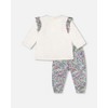 Deux par Deux Girl Organic Cotton Off-White Top and Muslin Pants Set - 2 of 4