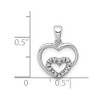 Black Bow Jewelry .05 Ctw Diamond Heart in Heart Pendant in Sterling Silver - 4 of 4