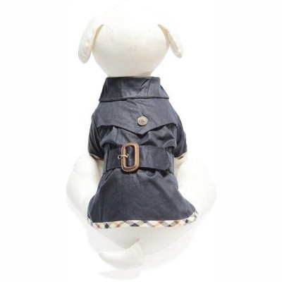 Gooby Trench Coat for Pets, Medium, Navy