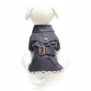 Gooby Trench Coat for Pets, Medium, Navy - 1 of 1