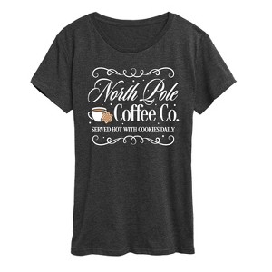 Women's - Instant Message - North Pole Coffee Co Short Sleeve Graphic T-Shirt - 1 of 4