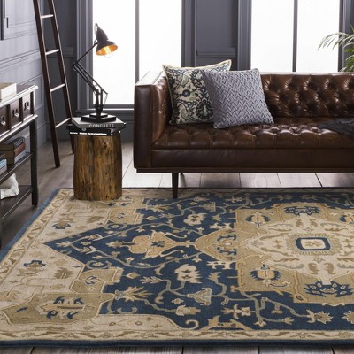 Hauteloom Broomfield 1145 Hand Tufted Blue Wool Rug