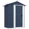 VidaXL Garden Shed Anthracite 49.6"x38.4"x69.7" Galvanized Steel - 2 of 4