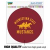 Midwestern Sate Mustangs Automotive Car Window Locker Circle Bumper Sticker - 3 of 4