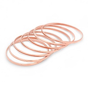 Steeltime Ladies stainless steel set of 7 bangles - 1 of 4