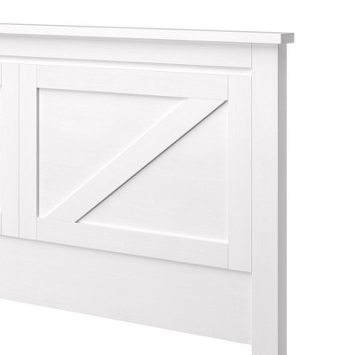 Full Size White Farmhouse Wood Panel Headboard