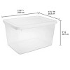 Racxily 8 Pack Small Storage Bin, 20 Quart Clear Plastic Storage Container with Snap-On Lid for Organizing, White - 2 of 4