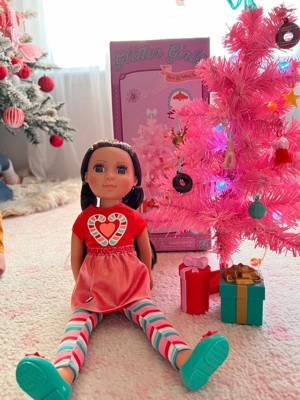 Glitter Girls Eve Doll & Christmas Tree Bundle in 2023  Glitter girl,  Beautiful brown eyes, American girl doll