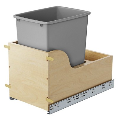 35-Quart Pull Out Trash Can Under Cabinet, Under Counter Kitchen Cabinet Pull-Out Recycling Bin,Cabinet Garbage Can Pull Out with Soft-Close